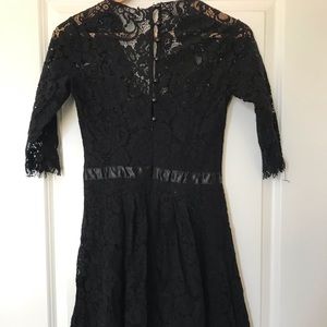 Black lace dress with bead detail